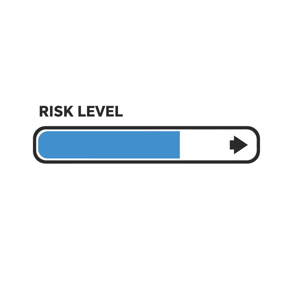 Risk Level Meter Graphic Moderate Status vector