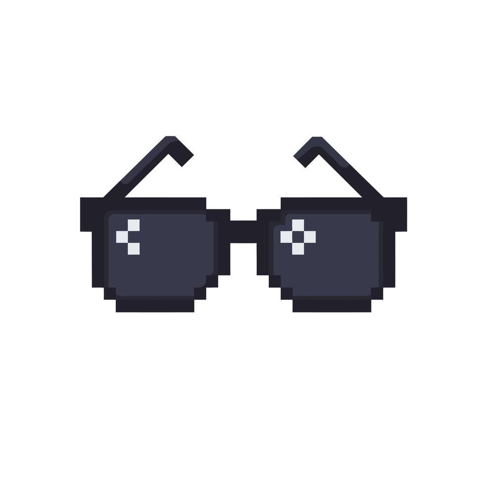Cool Pixel Sunglasses Retro Clipart vector
