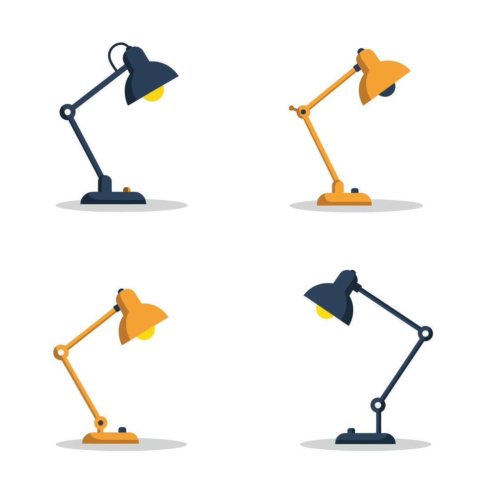 Adjustable Desk Lamp Clipart Collection vector