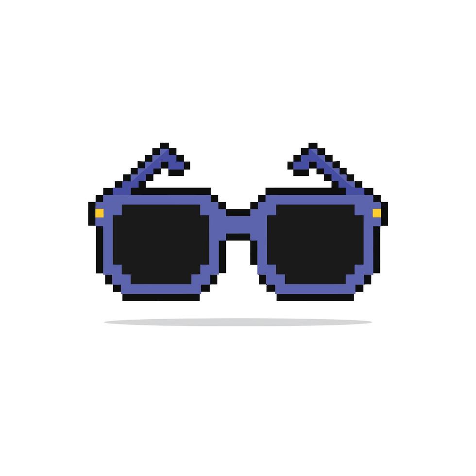 8-Bit Shades Icon for Gaming and Memes vector