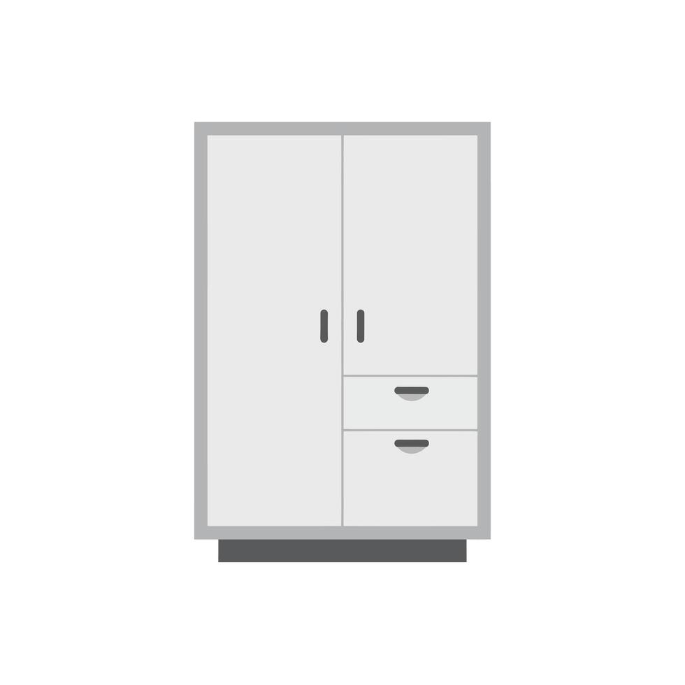 Three-Drawer Storage Office cabinet vector