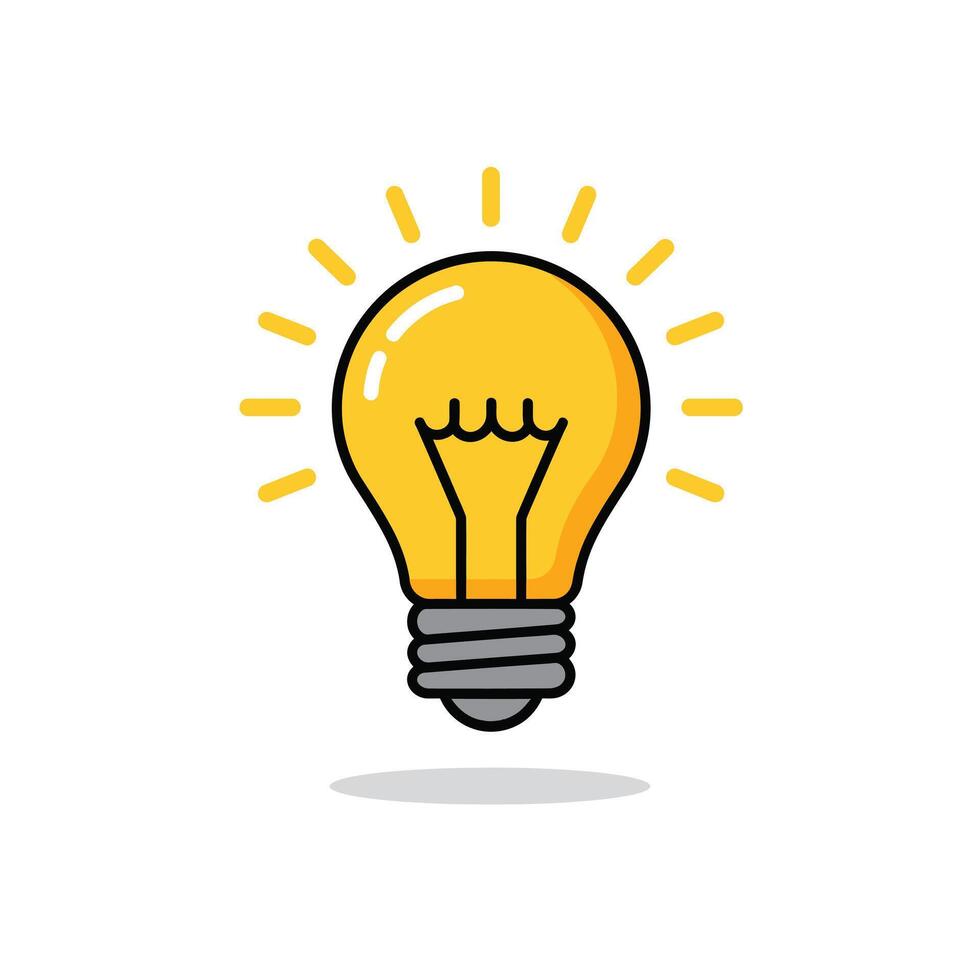 Bright Idea Light Bulb Clipart vector