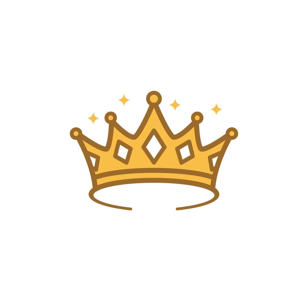 Gold Royal Crown Clipart vector