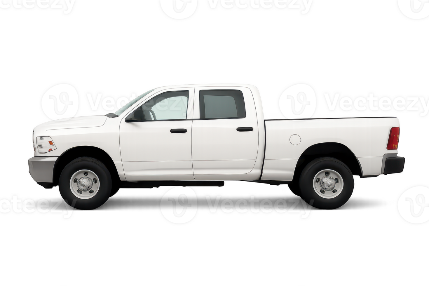 Simple White Truck Cutout on Transparent Background for Design Use png