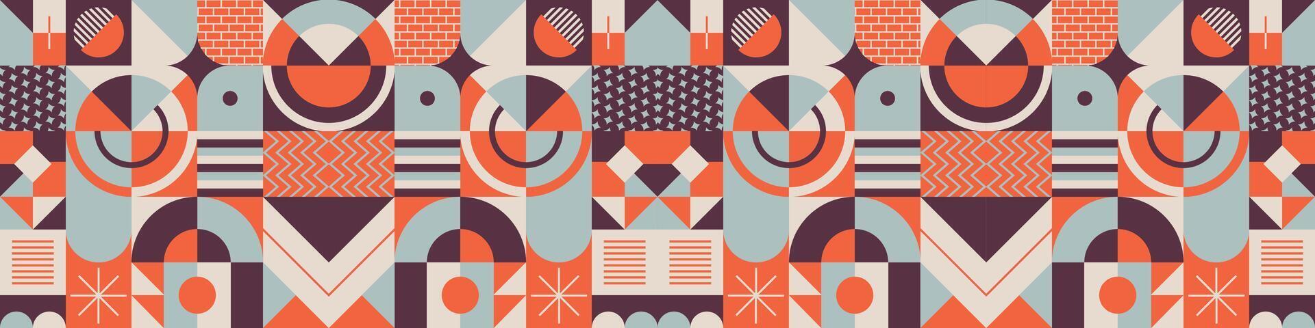 Colorful geometric pattern design vector