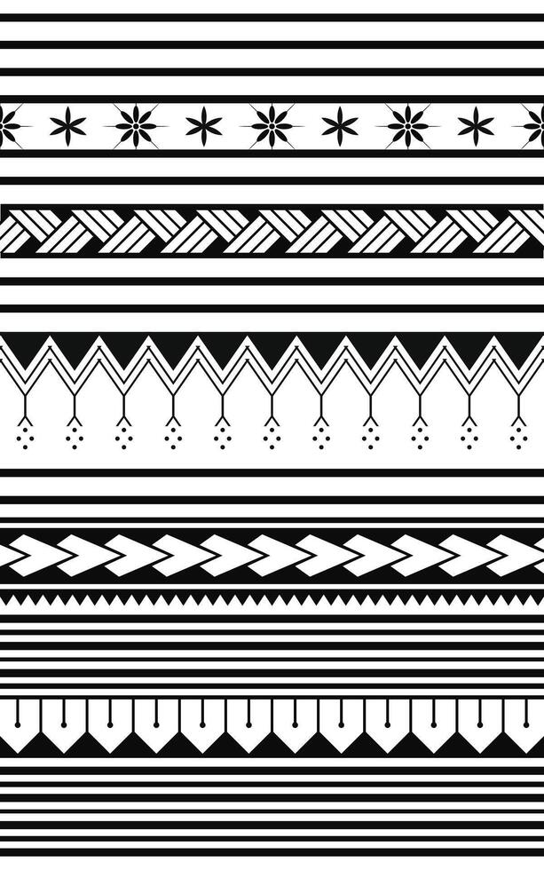 polynesia tattoo design idea ethnic tribal pattern ornament art fabric wallpaper background vector