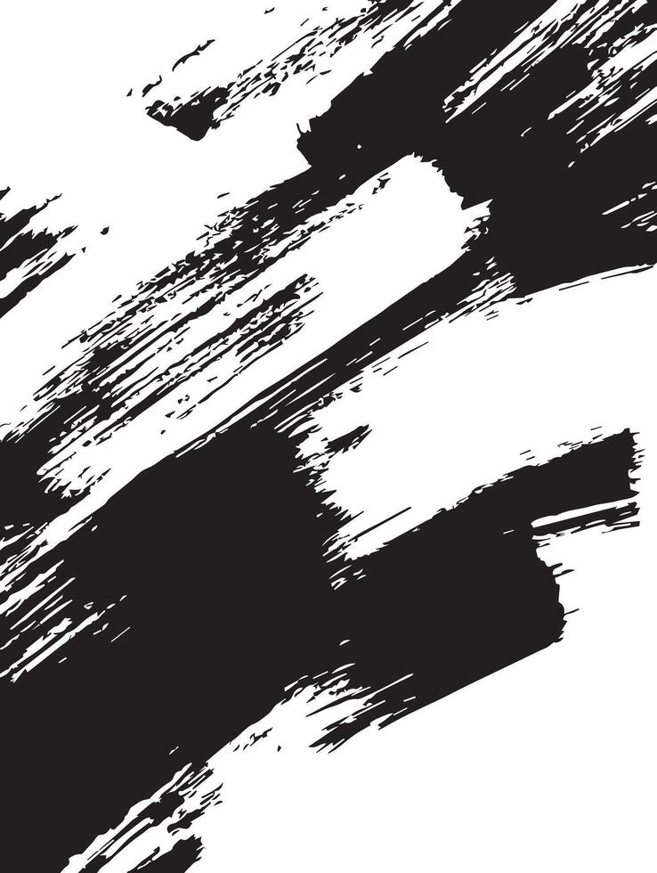 Dramatic Black and White Brush Strokes Texture Abstract Art Background vector