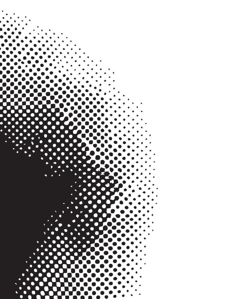 Halftone Pattern Monochrome Circular Design Element vector