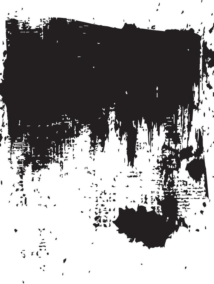 Dramatic Black Ink Wash Texture Abstract Art Background vector