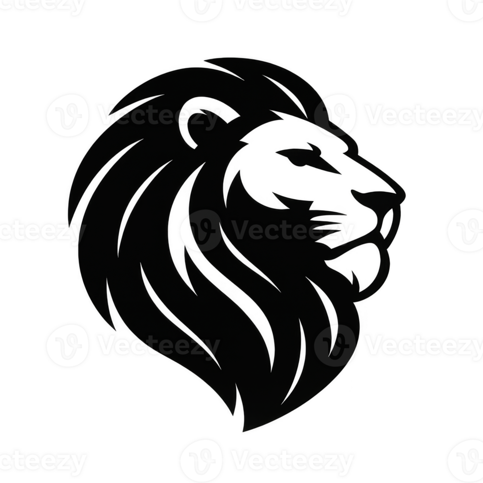 Simple Black Lion Logo Design for Branding and Marketing Purposes png