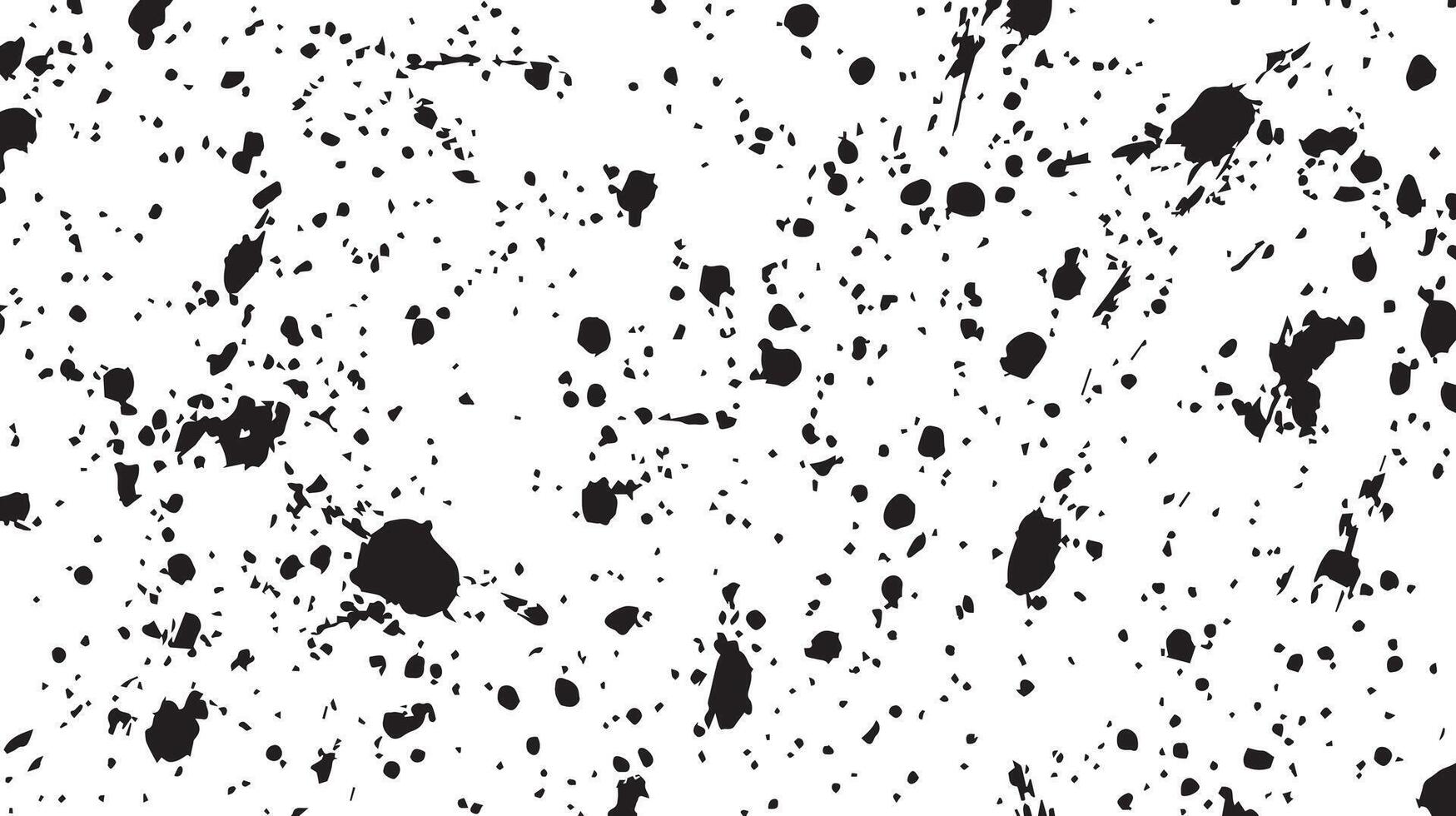 Monochromatic Splatter Texture Abstract Black and White Background vector