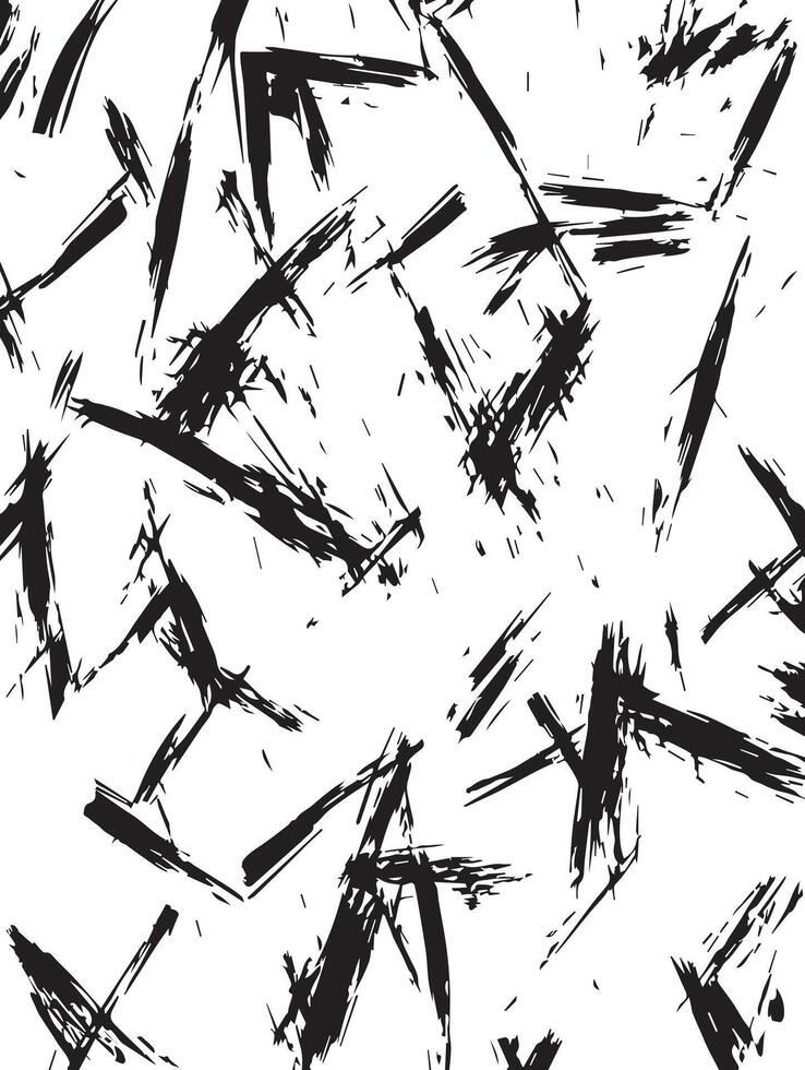 Dynamic Black and White Abstract Texture Grunge Splatter Ink and Brushstroke Design vector