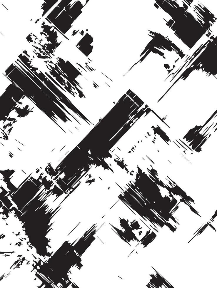 Black and White Abstract Texture Grunge Brush Strokes Diagonal Pattern Background vector