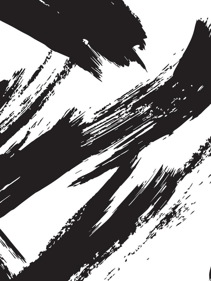 Abstract Black and White Brush Strokes Texture Background for Design Projects vector