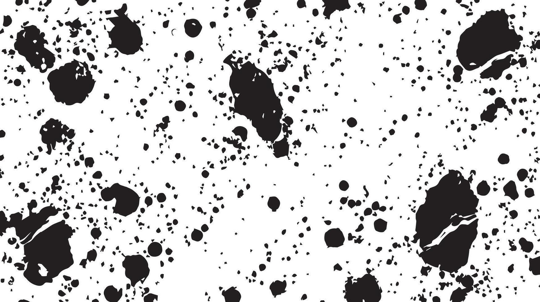 Black Ink Splatter Texture Monochrome Background Pattern vector