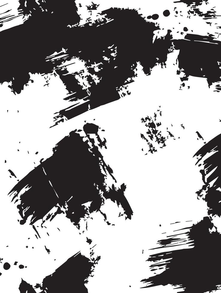 Abstract Black and White Brush Strokes Texture Grunge Background for Design vector
