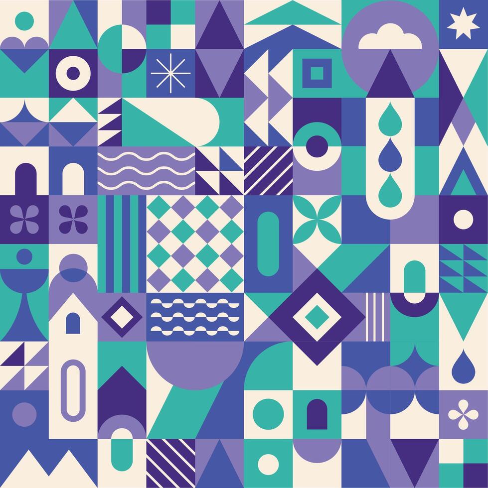 Colorful geometric abstract design vector