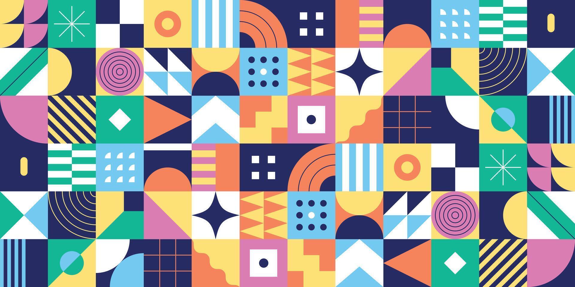 Geometric colorful pattern design vector