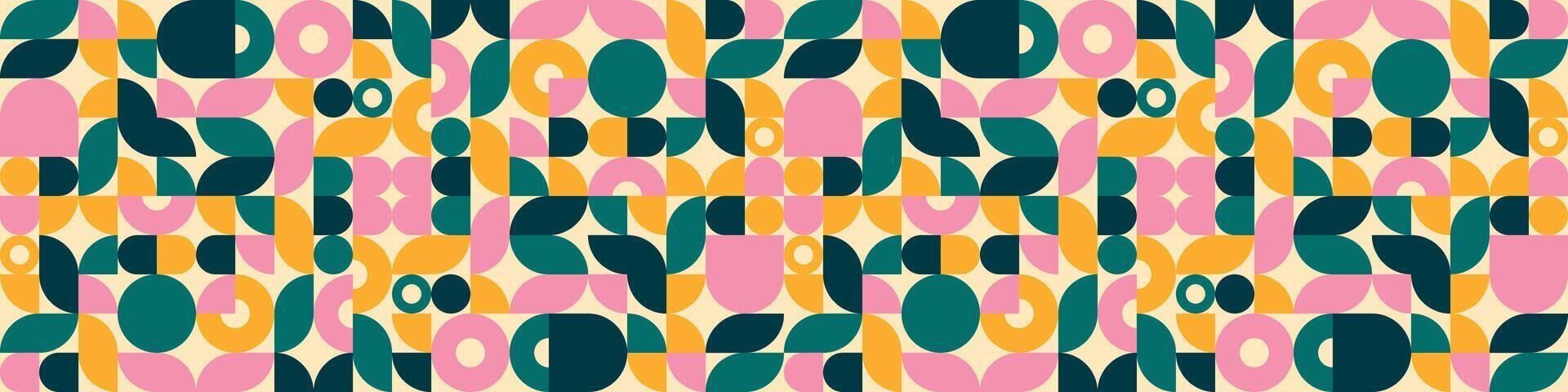 banner or geometric template, abstract, minimalist, colorful and floral, with a Bauhaus aesthetic vector