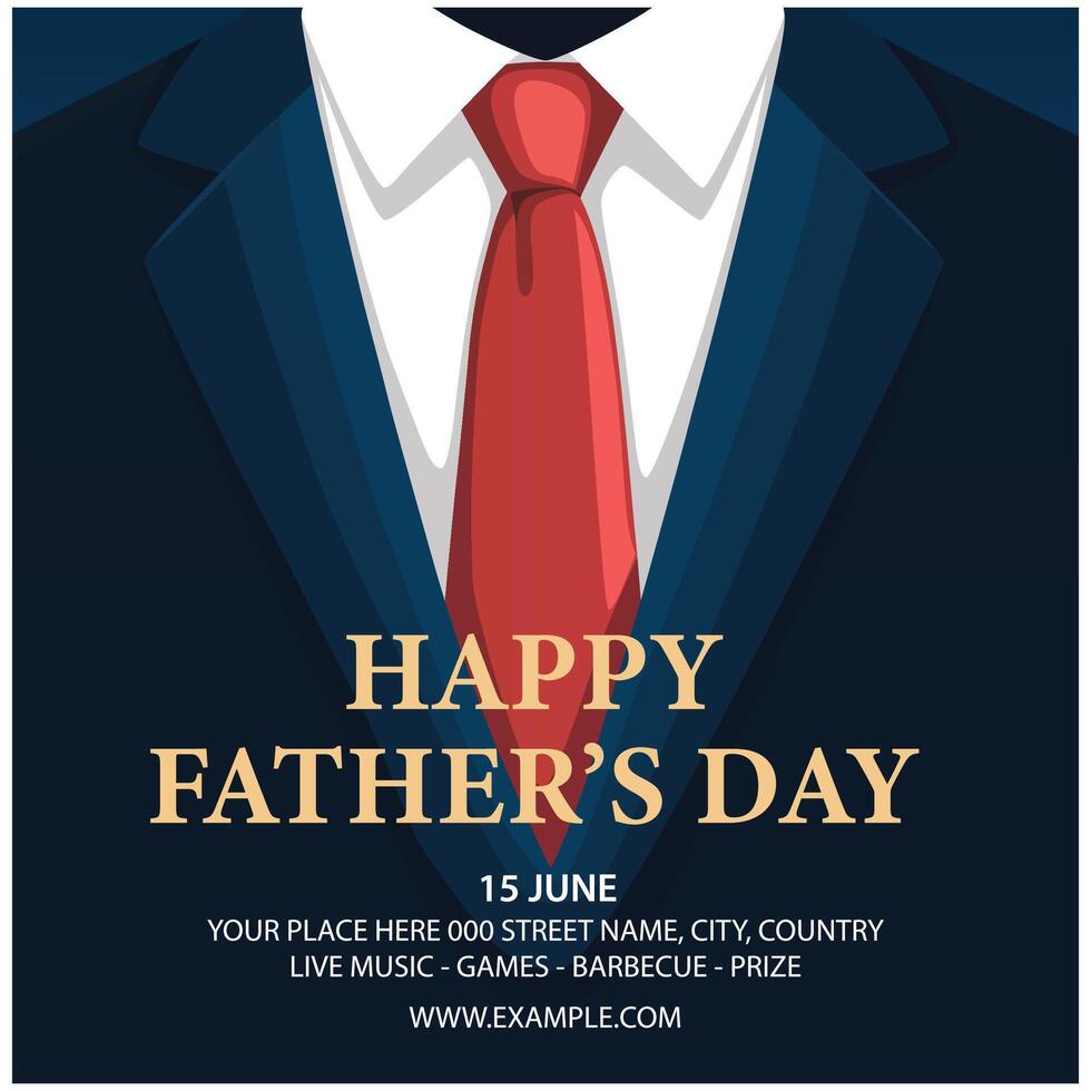 Happy father's day flyer poster template vector