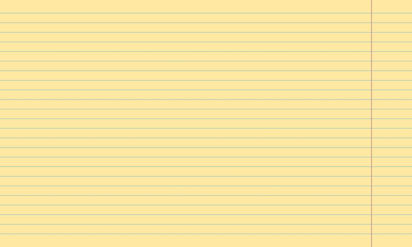 legal pad paper with margin. Yellow sheet for documents and education vector