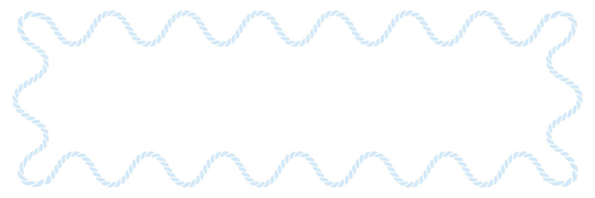 Curved rope frame border vector