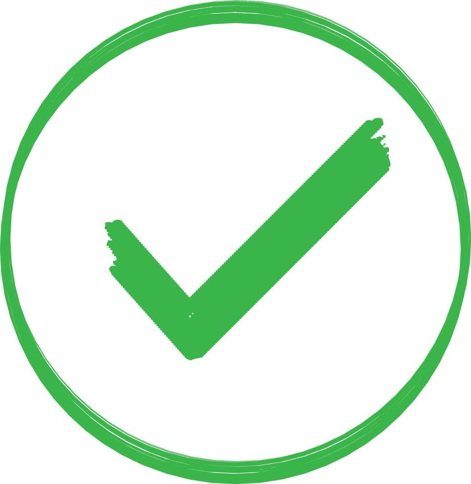 Green Check Mark in a Circle vector