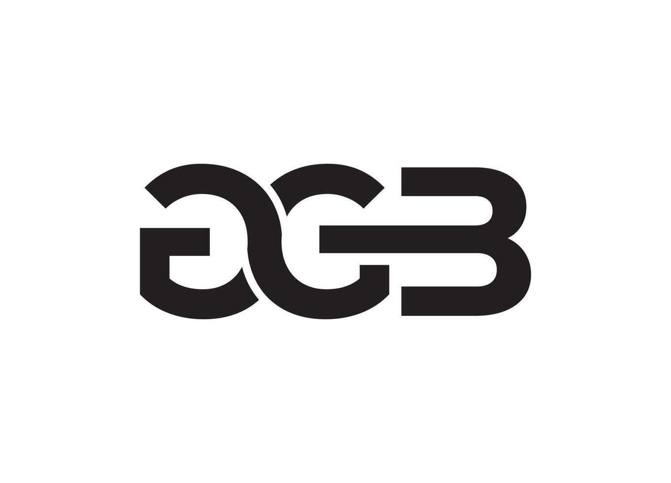 Letter GGB Logo or Icon Design vector