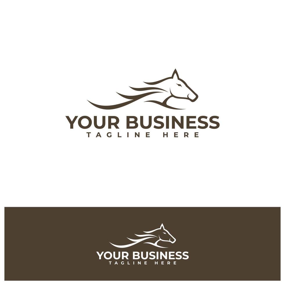 Fast Horse logo simple elegance and clean design template flat style vector