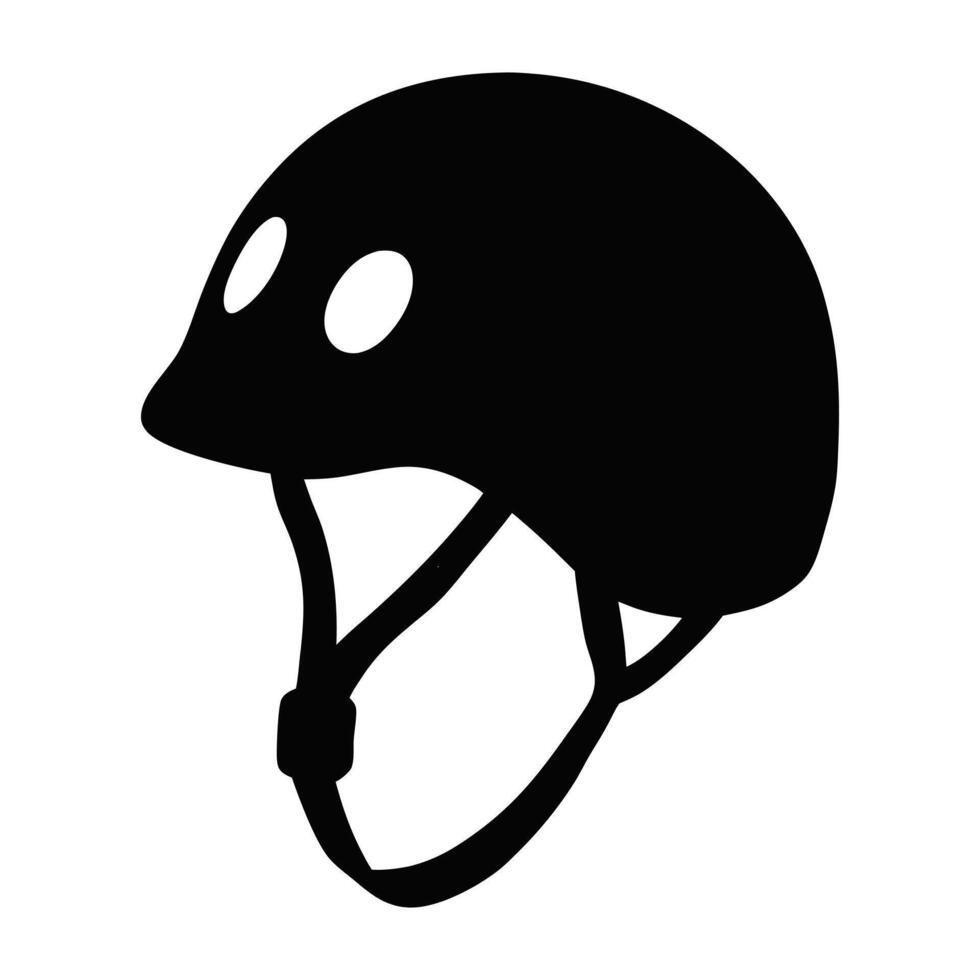 a black helmet vector
