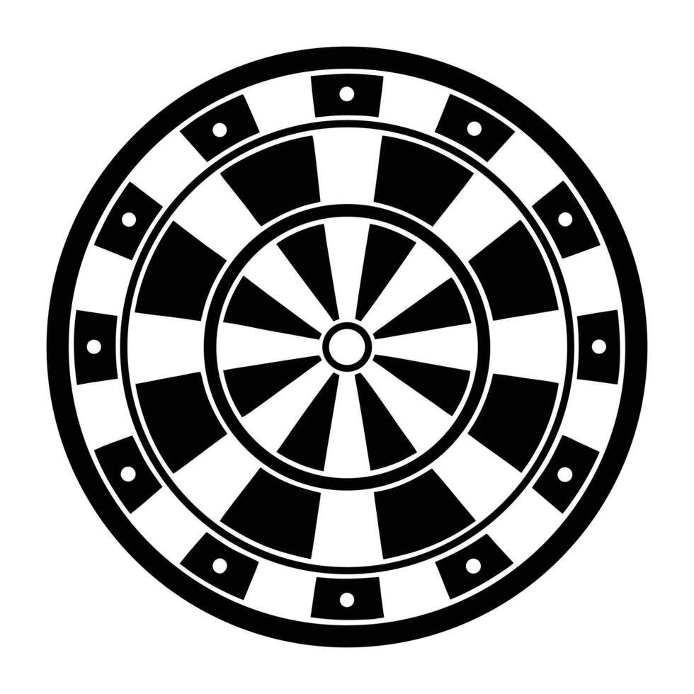 a black and white dart board with a target in the center vector