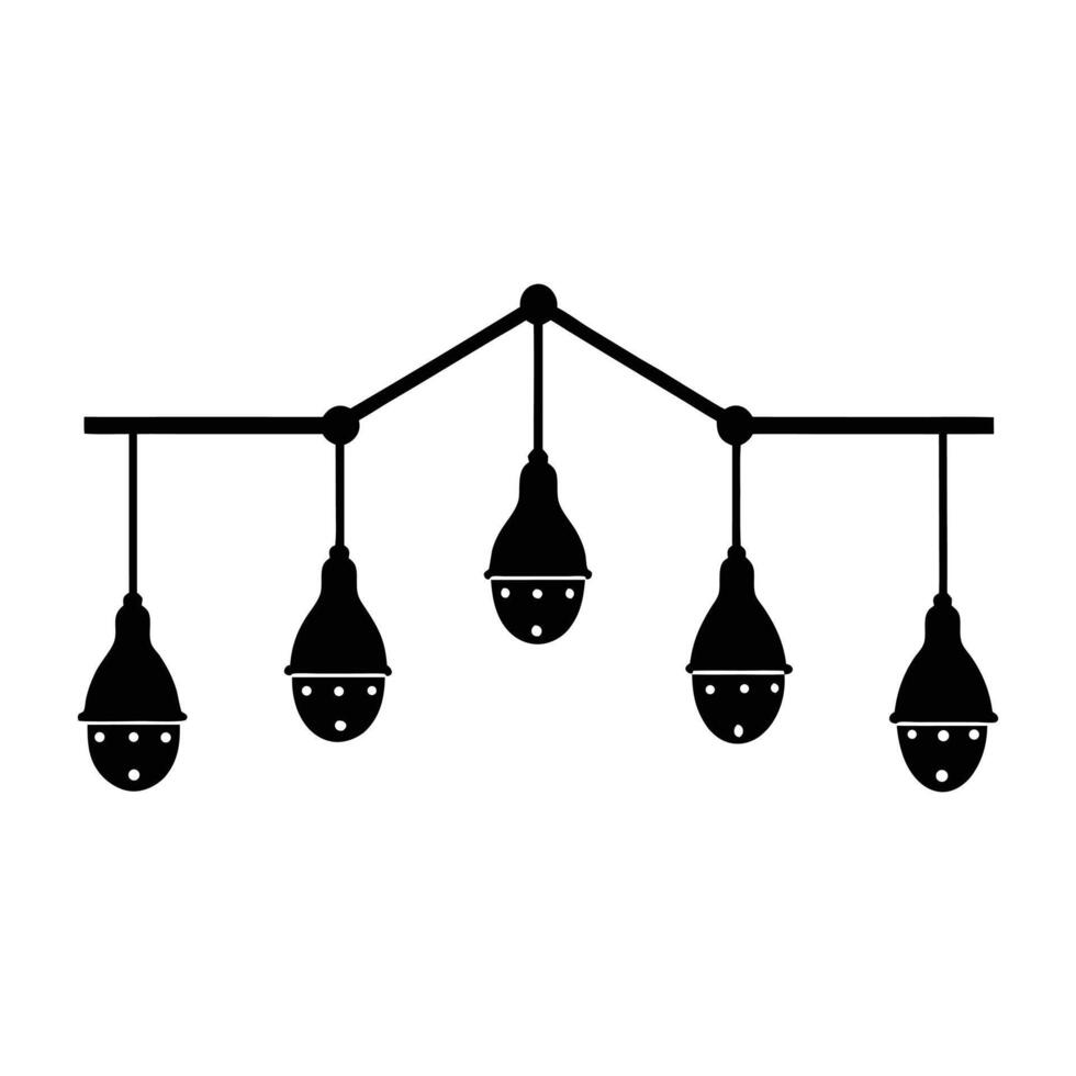 a black and white illustration of a light fixture vector
