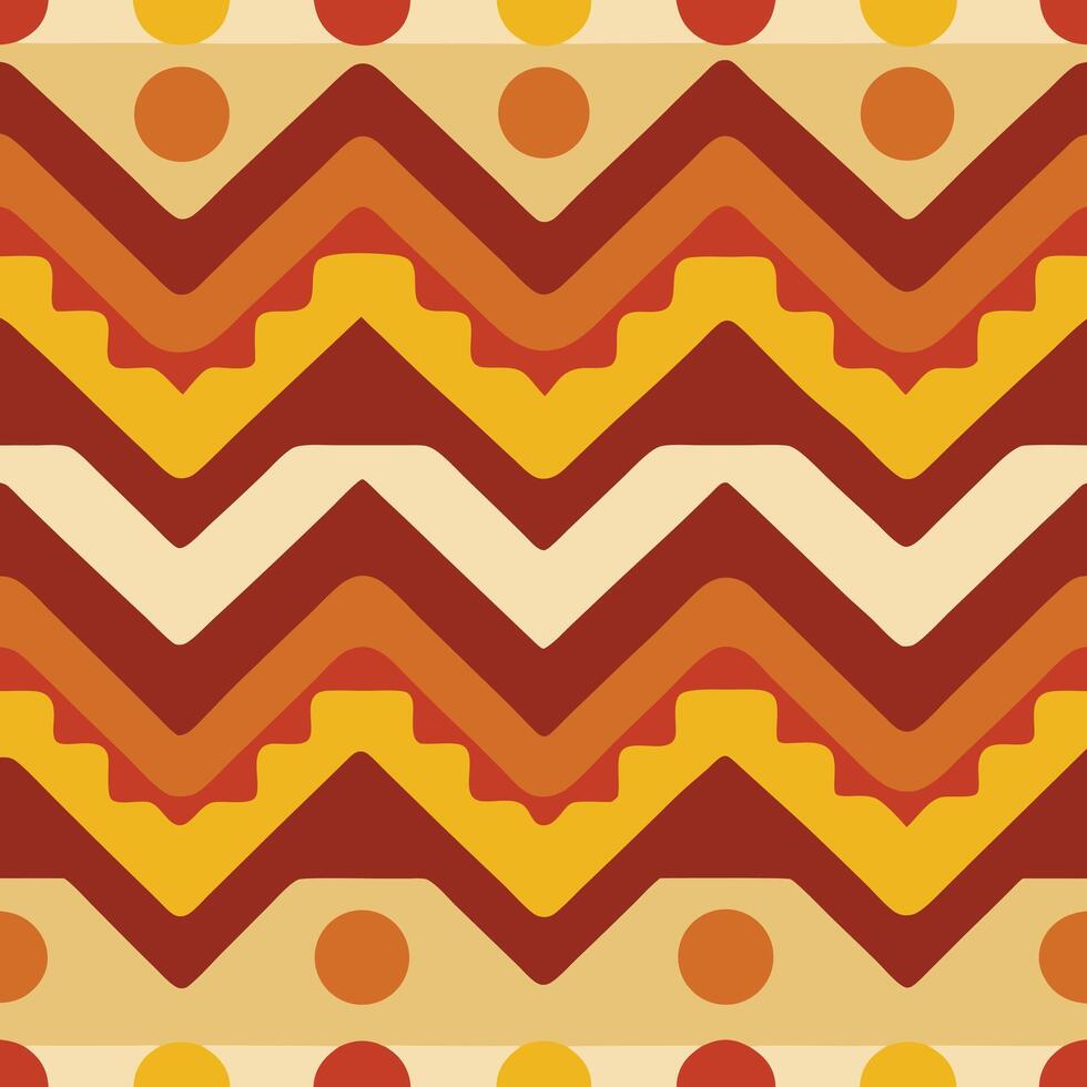 a colorful pattern with chevrons and dots vector
