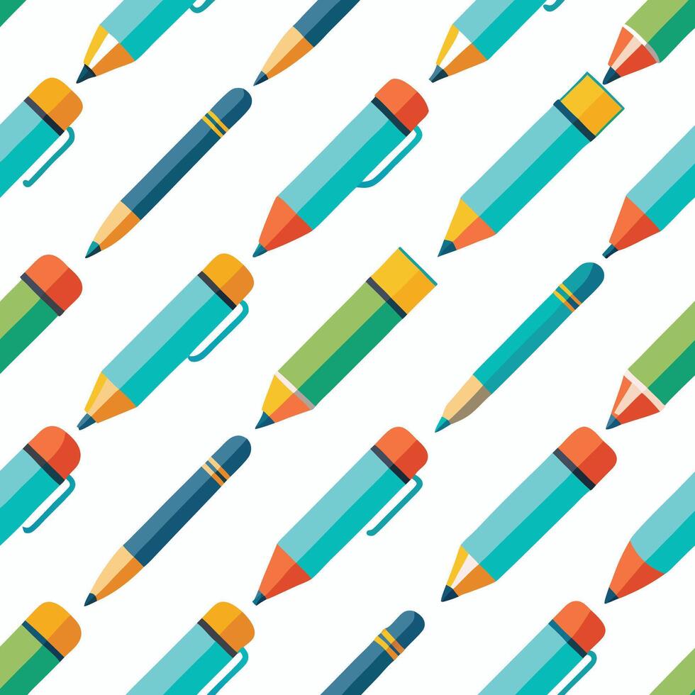 pencils seamless pattern. vector