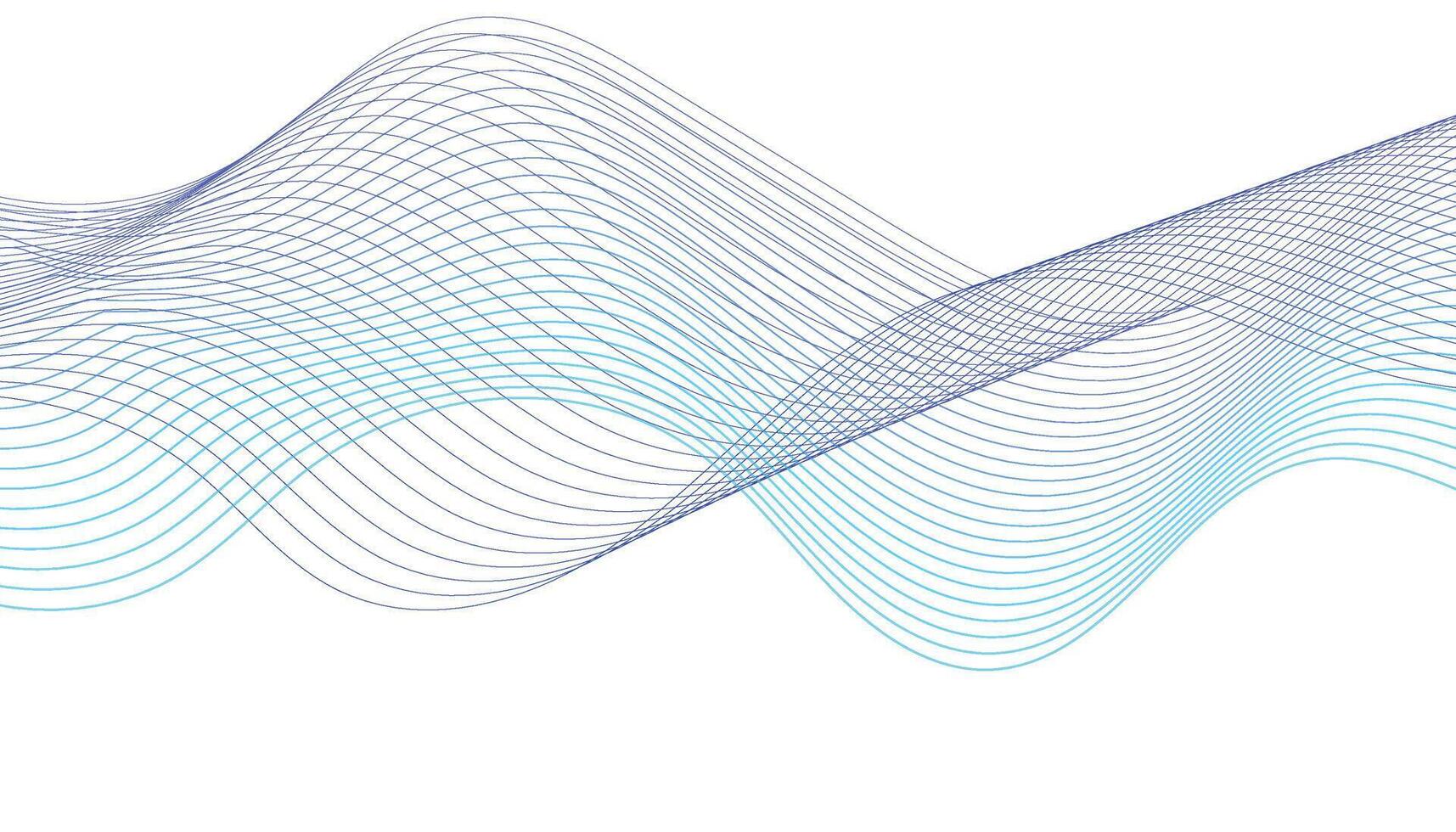 Blue Line Wave Background, Abstract Flowing Wireframe Design for Tech and Web vector