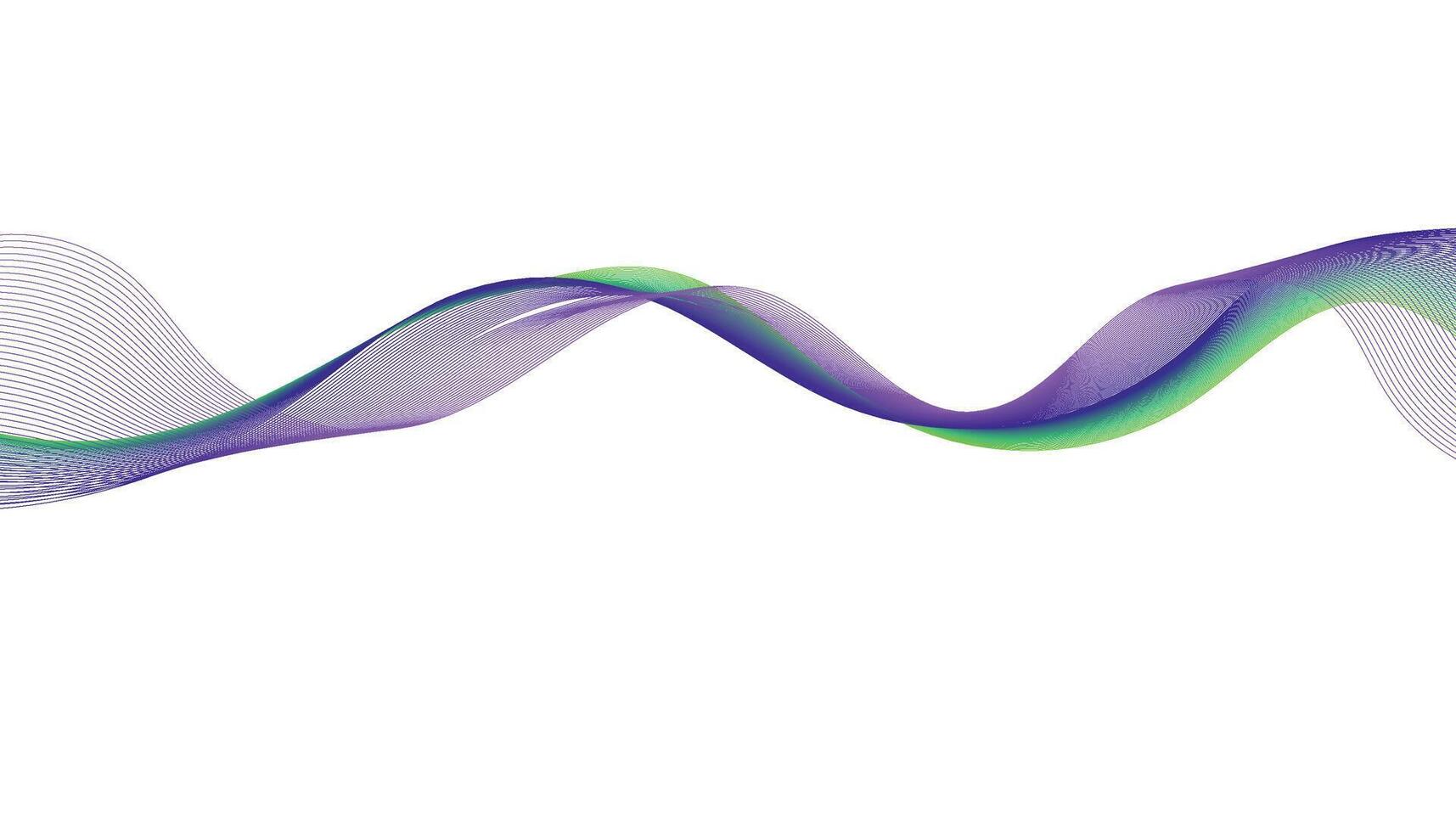 Purple and Green Abstract Wave Background, Smooth Flowing Line Design vector