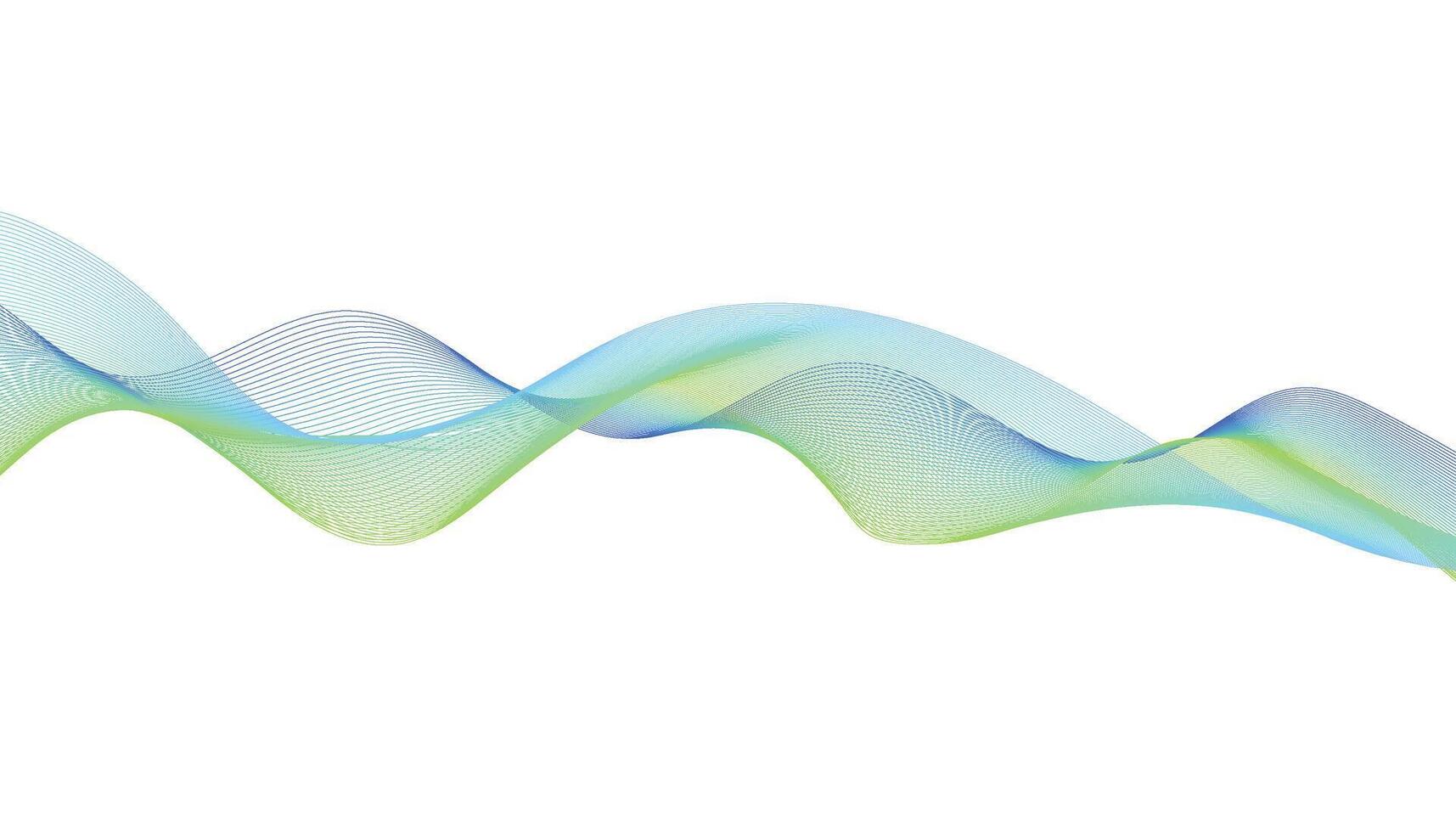 Blue and Green Abstract Wave Line Background.eps vector
