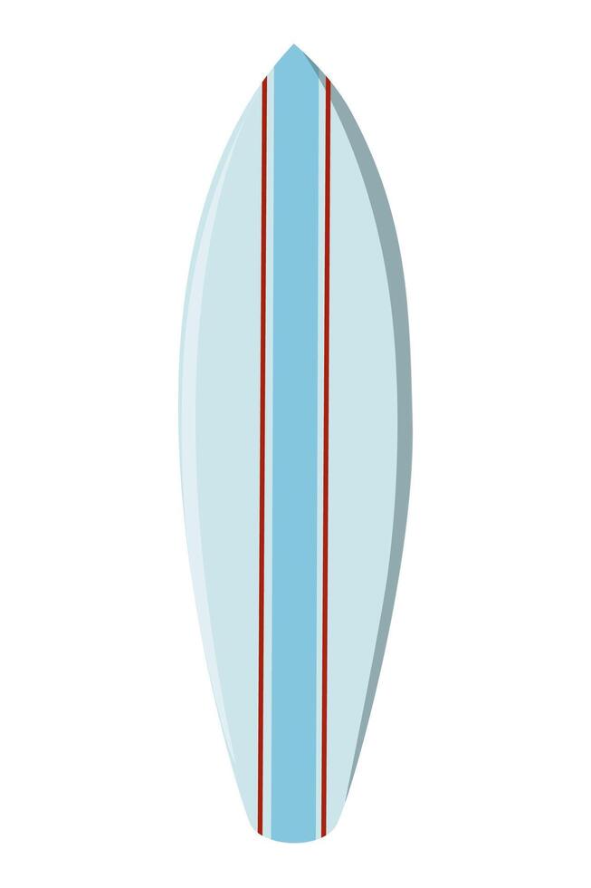 illustration of a colored surfboard. Marine extreme sport. Isolated illustration on a white background vector