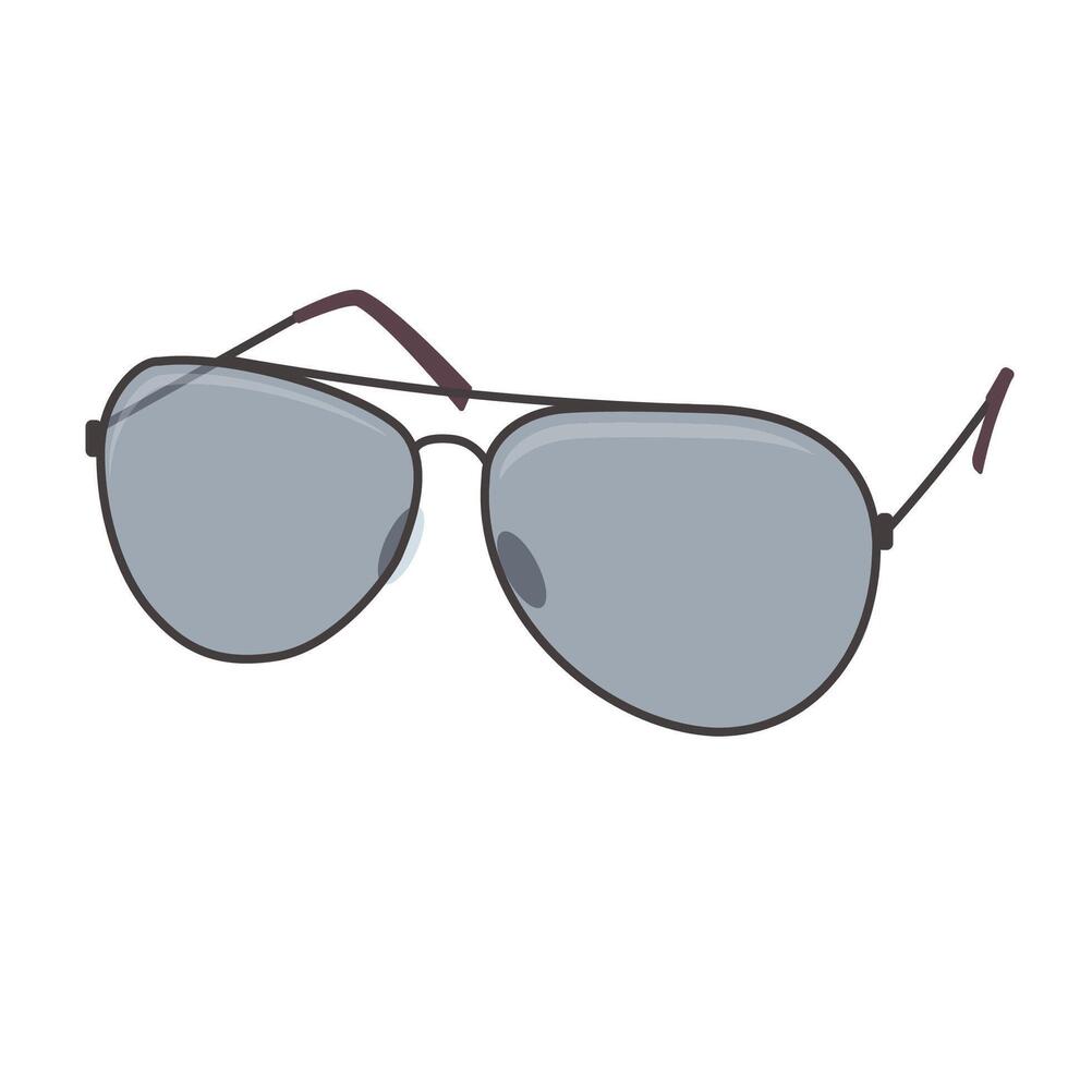 Realistic illustration of sunglasses. Glasses aviator frame vector