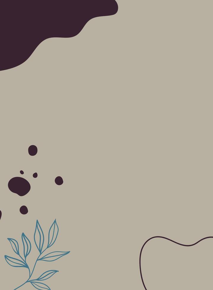 Abstract floral background with space for text. Hand drawn background illustration. vector
