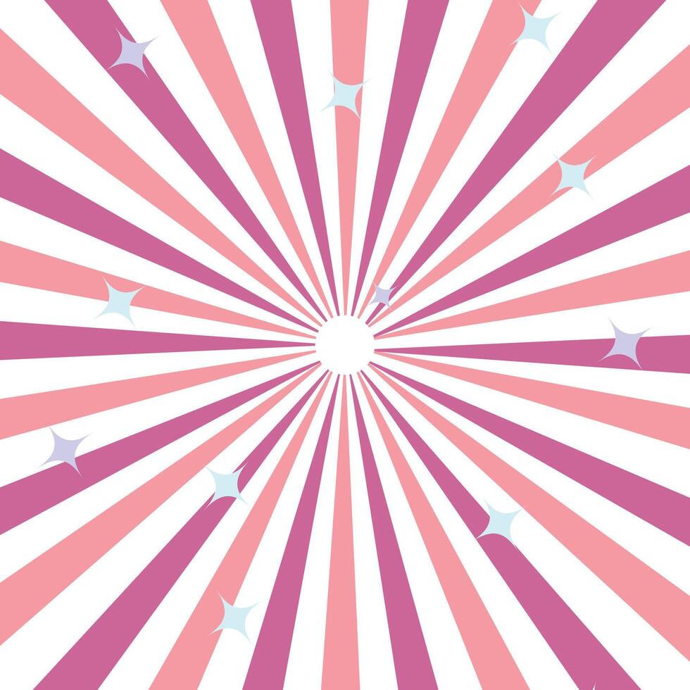 Energetic starburst design with radiant pink and purple rays, perfect for festive and dynamic projects vector