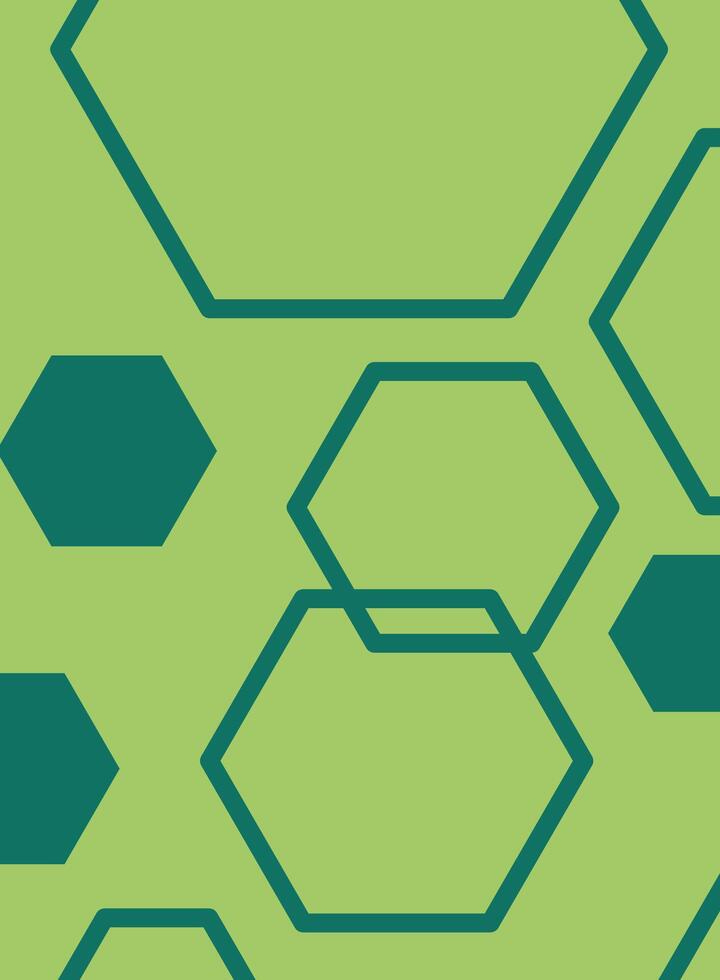 abstract background with hexagons, Seamless pattern with hexagons on a green background illustration vector