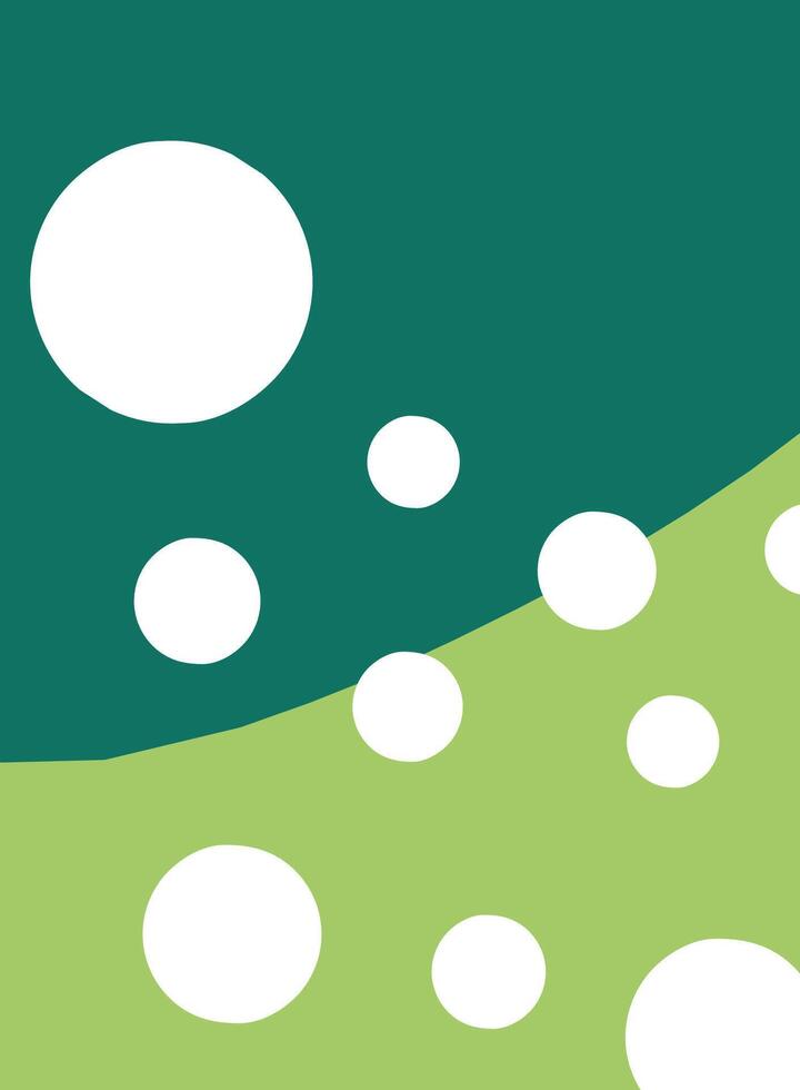 green background with circles, abstract background with circles and dots in green and white colors illustration vector
