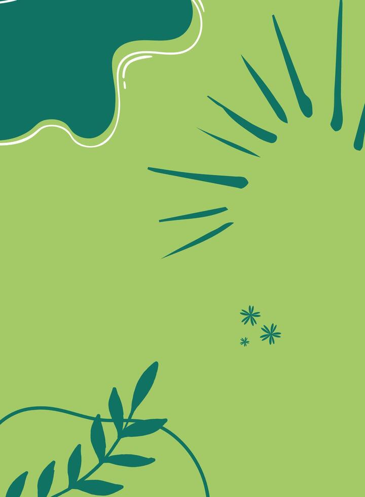 abstract background with green leaves, abstract green background with leafs and splashes illustration vector