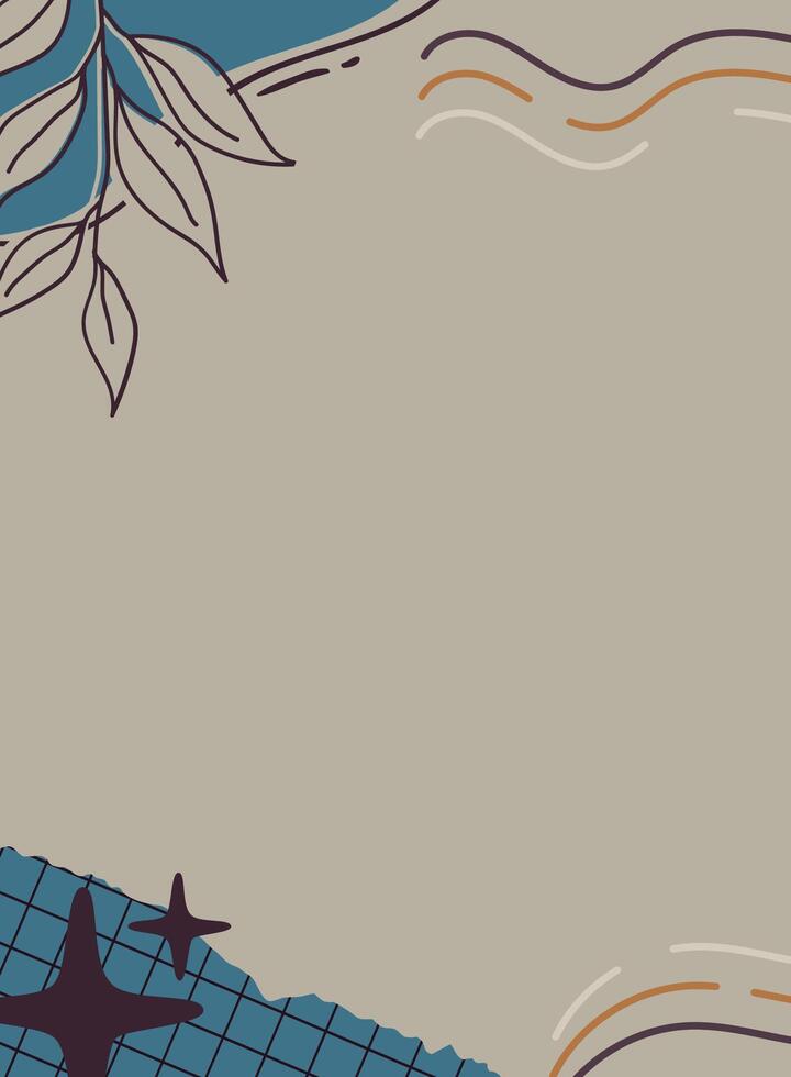 Summer background with place for your text. floral background illustration vector