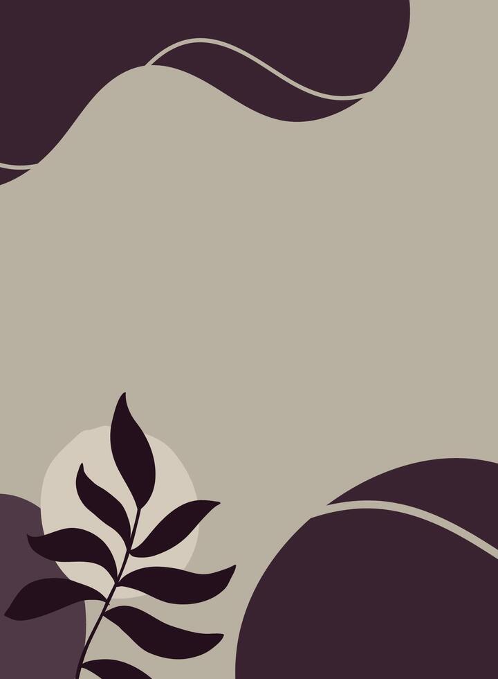 Abstract floral background with leaves and space for text. background illustration. vector