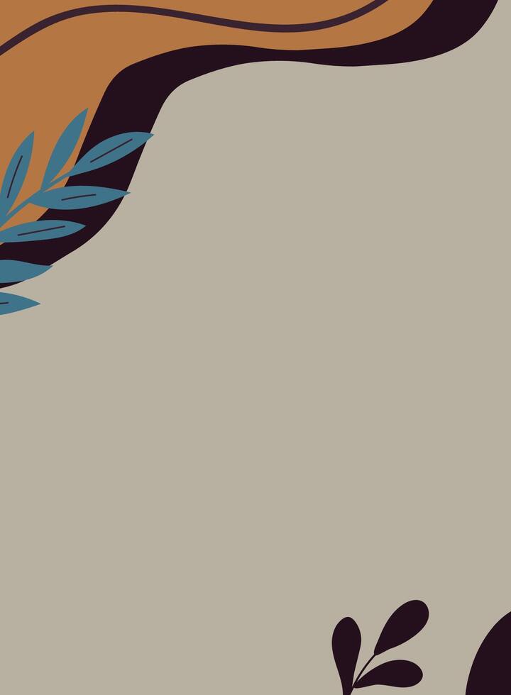 Elegant frame with leaves. background floral illustration for your design. vector