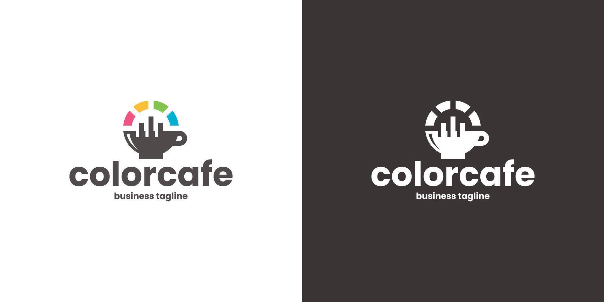 creative colorful coffee logo design vector