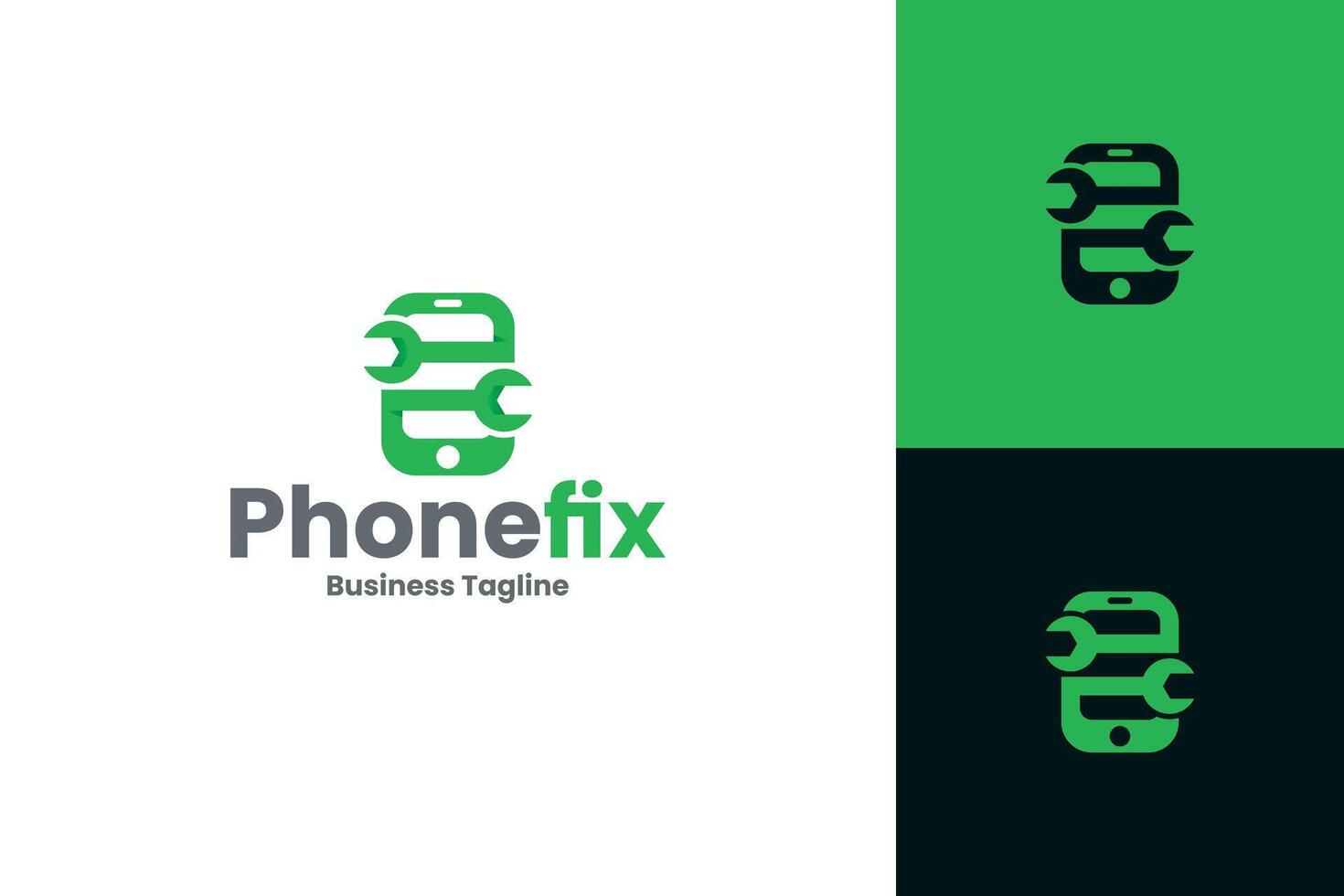 mobile phone repair logo design vector