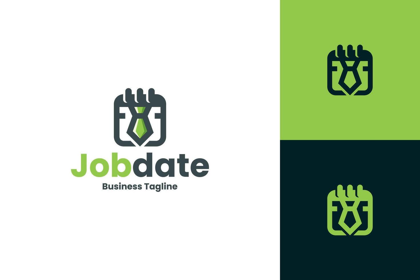job schedule logo design vector